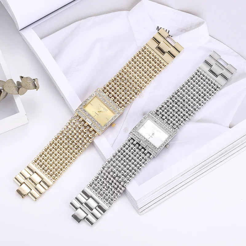 Reloj ARISTO Crystal Square — Acero Inoxidable para Mujer