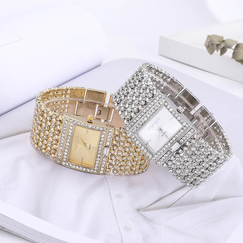 Reloj ARISTO Crystal Square — Acero Inoxidable para Mujer