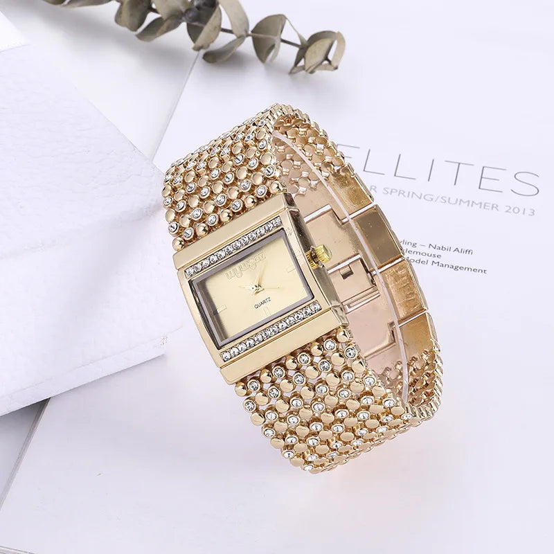 Reloj ARISTO Crystal Square — Acero Inoxidable para Mujer
