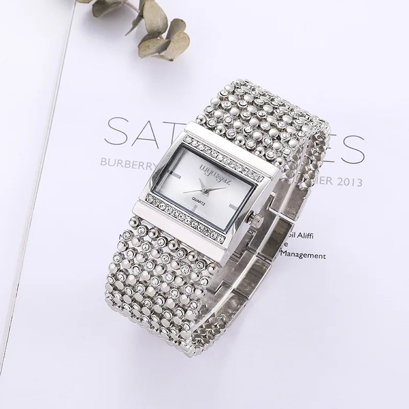 Reloj ARISTO Crystal Square — Acero Inoxidable para Mujer