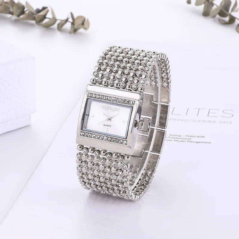 Reloj ARISTO Crystal Square — Acero Inoxidable para Mujer