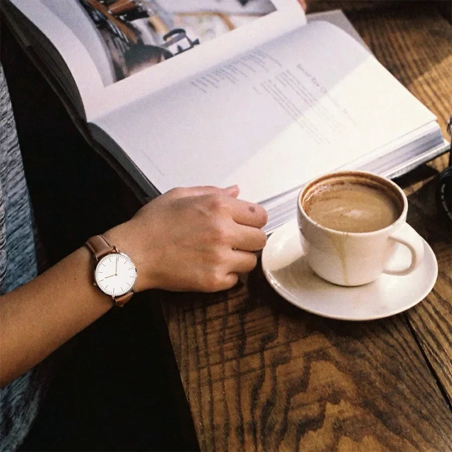 Reloj Mujer Elegante de Cuero | Cuarzo Minimalista
