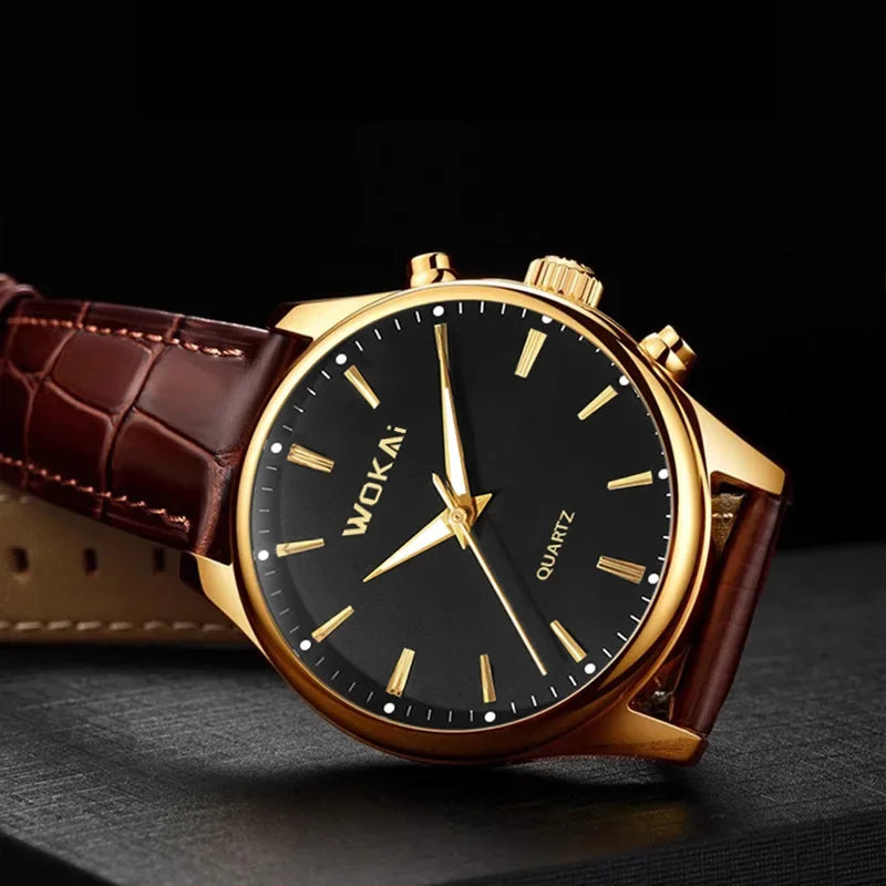 Reloj Hombre Clásico de Cuero | Cuarzo Elegante