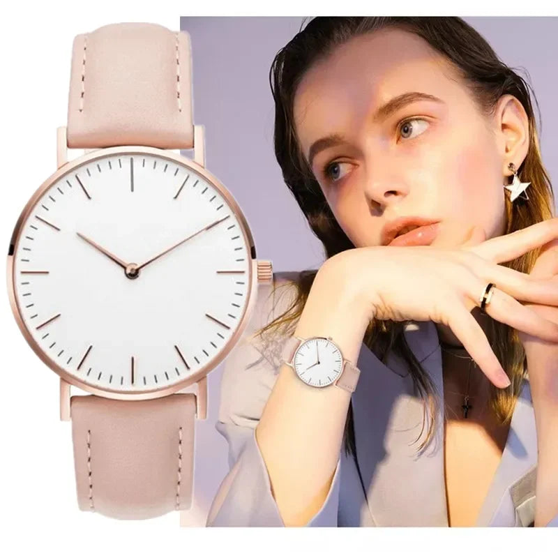 Reloj Mujer Elegante de Cuero | Cuarzo Minimalista