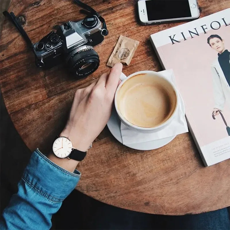 Reloj Mujer Elegante de Cuero | Cuarzo Minimalista