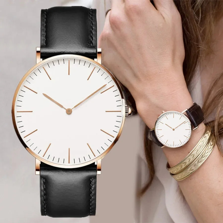 Reloj Mujer Elegante de Cuero | Cuarzo Minimalista