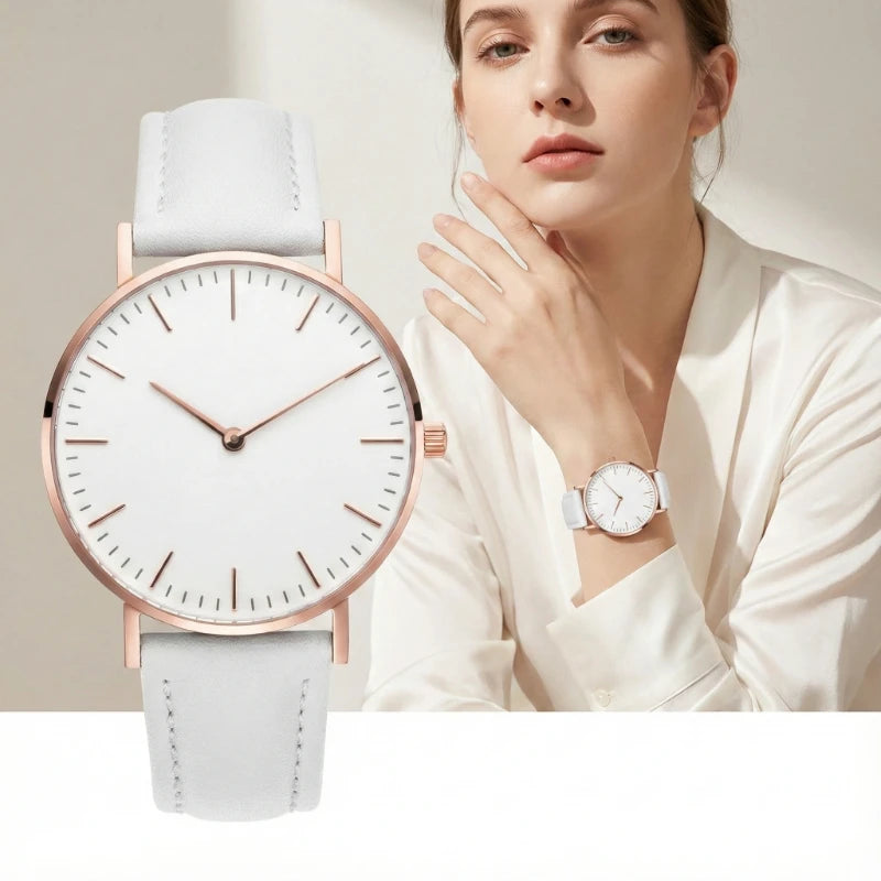 Reloj Mujer Elegante de Cuero | Cuarzo Minimalista