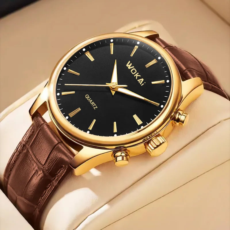 Reloj Hombre Clásico de Cuero | Cuarzo Elegante