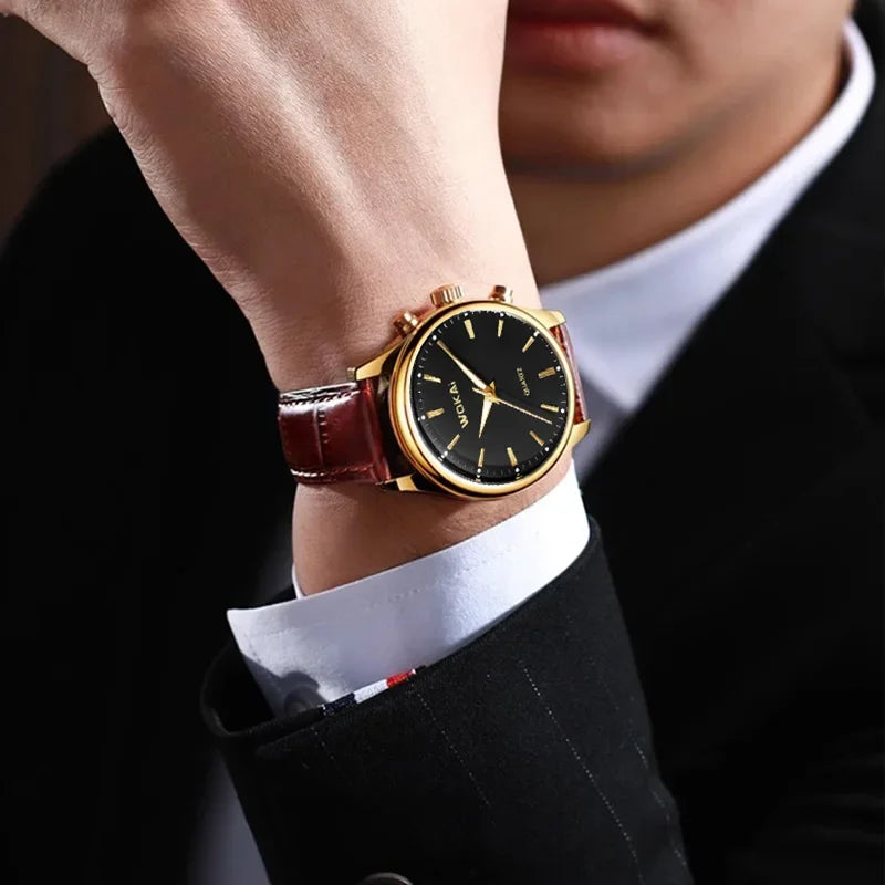 Reloj Hombre Clásico de Cuero | Cuarzo Elegante